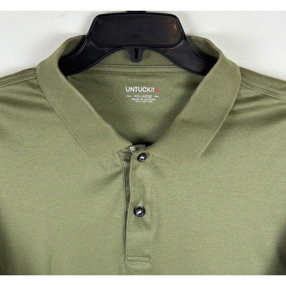 Men’s Untuck It Polo Shirt / Green / Short Sleeve / Size XXL - Picture 2 of 5